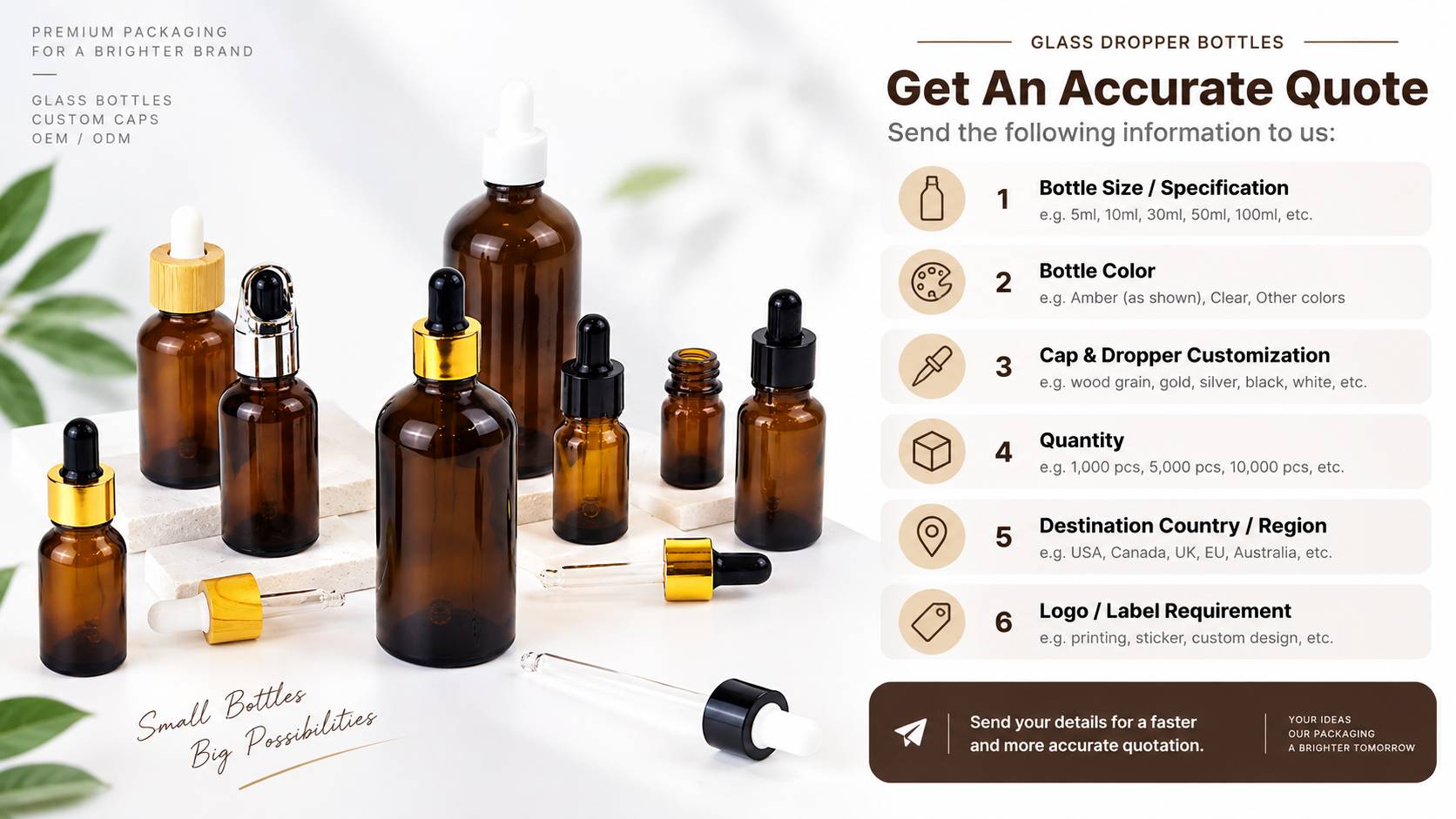 custom glass dropper bottle price